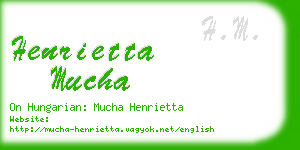 henrietta mucha business card